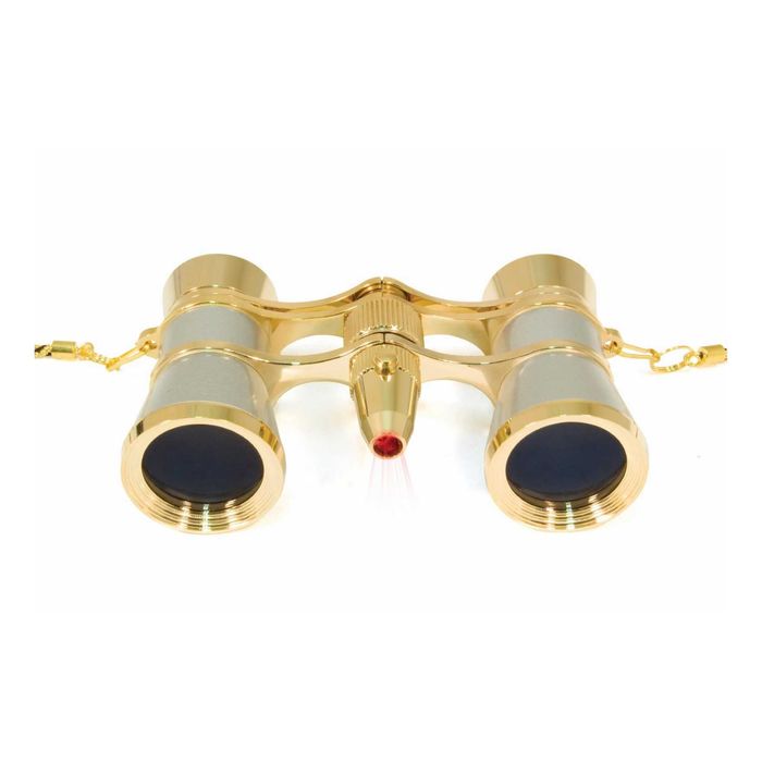 Бинокль Levenhuk Broadway 325F с подсветкой и цепочкой, серебряный