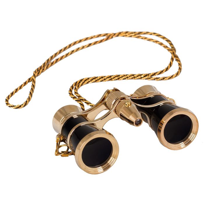 Бинокль Levenhuk Broadway 325F с подсветкой и цепочкой, черный