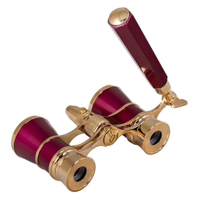 Бинокль Levenhuk Broadway 325N лорнет с подсветкой, красный