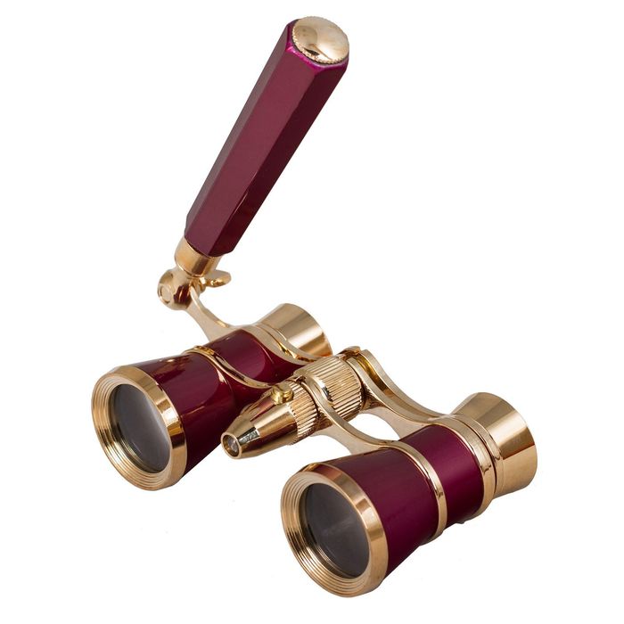 Бинокль Levenhuk Broadway 325N лорнет с подсветкой, красный