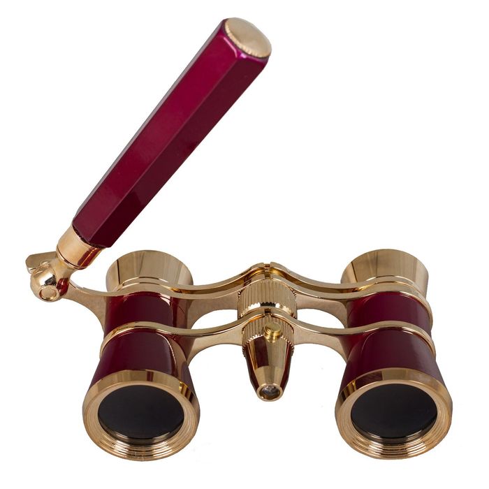 Бинокль Levenhuk Broadway 325N лорнет с подсветкой, красный