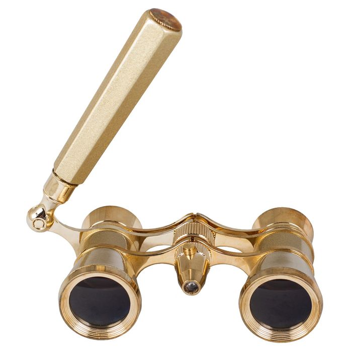 Бинокль Levenhuk Broadway 325N лорнет с подсветкой, золотой