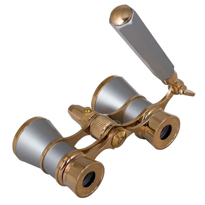 Бинокль Levenhuk Broadway 325N лорнет с подсветкой, серебряный