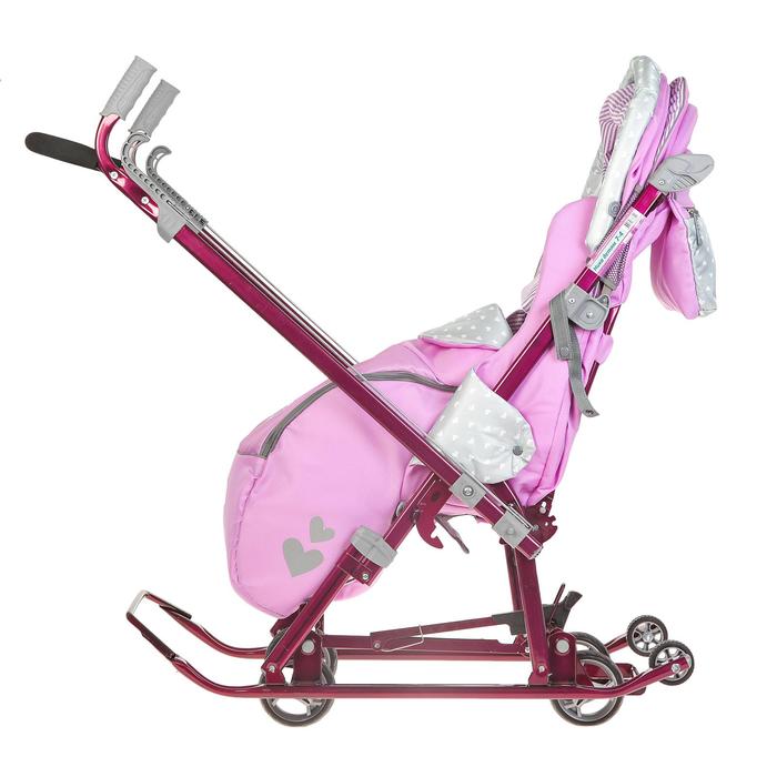 Санки-коляска "Ника детям 7-4/1", цвет лилия