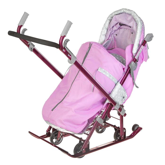 Санки-коляска "Ника детям 7-4/1", цвет лилия