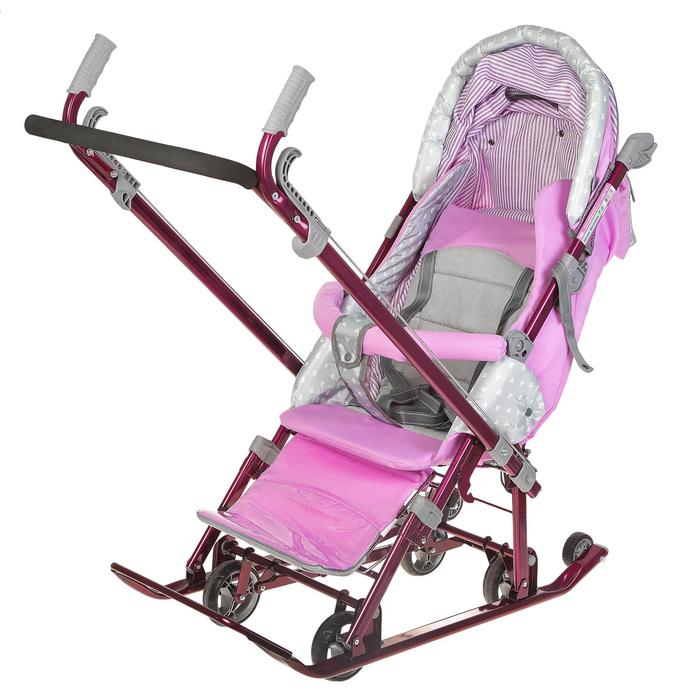 Санки-коляска "Ника детям 7-4/1", цвет лилия