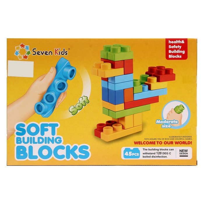 Конструктор мягкий «Малыш», 45 деталей