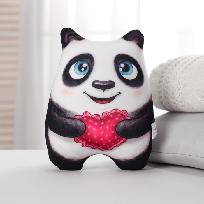 купить Мягкая игрушка-антистресс Панда с сердечком