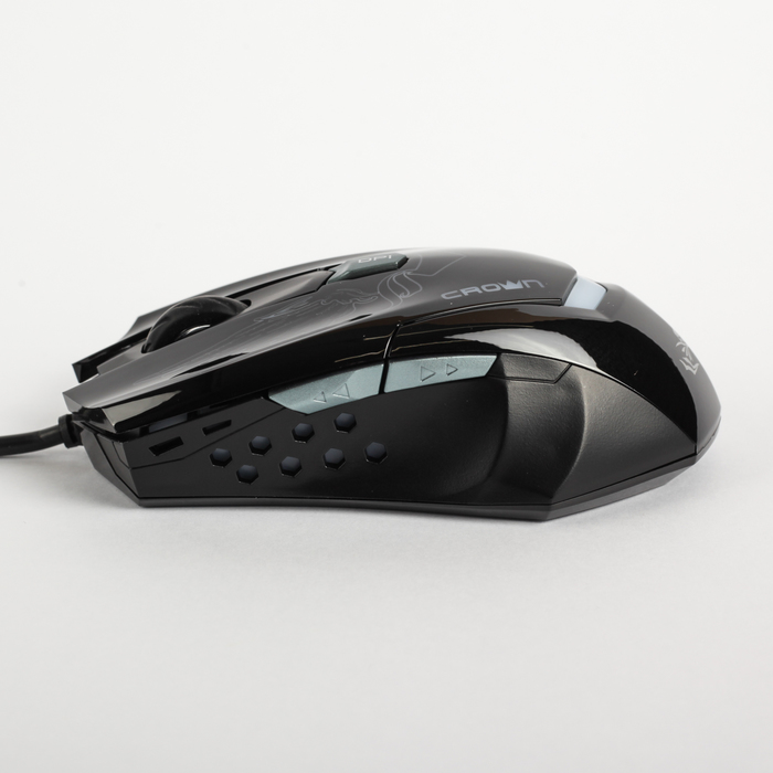 Мышь CROWN Gaming CMXG-1100BLAZE Black, 2400 dpi, красная подсветка, 6 кнопок
