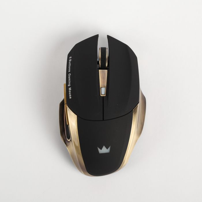 Мышь CROWN Gaming CMXG-605, беспроводная, nano ресивер, красная подсветка, DPI 1600