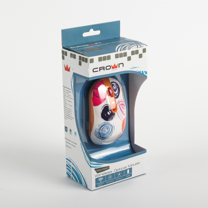 Мышь CROWN CMM-926W (circles), беспроводная