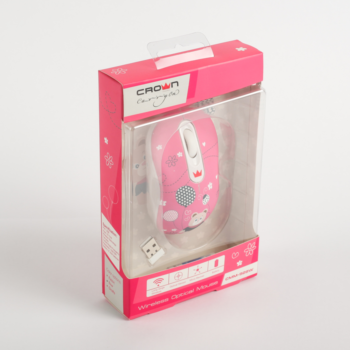 Мышь CROWN CMM-928W (bear), беспроводная