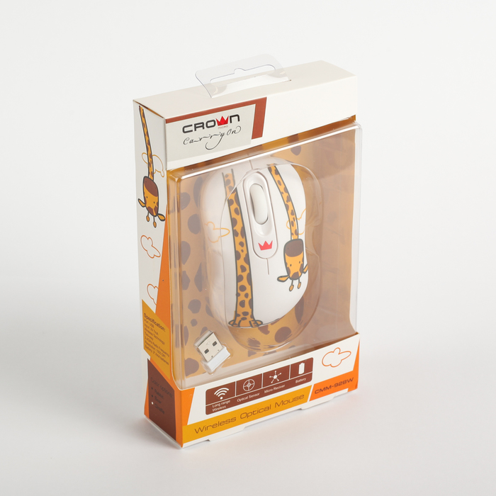 Мышь CROWN CMM-928W (giraffe), беспроводная