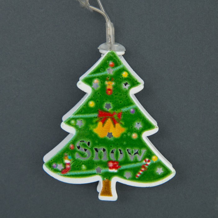 Гирлянда "Метраж"5 м снасад.“Елка Зеленая”,6,5х5,5 смН.С.LED-20-220V,контр 8р,МУЛЬТИ Уценка