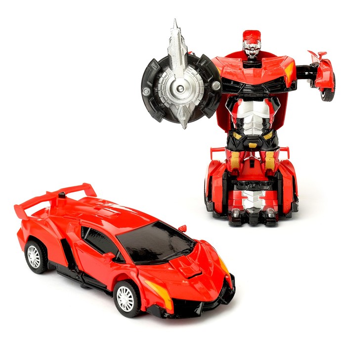 Робот-трансформер «Автобот» с инерционным механизмом, цвета МИКС
