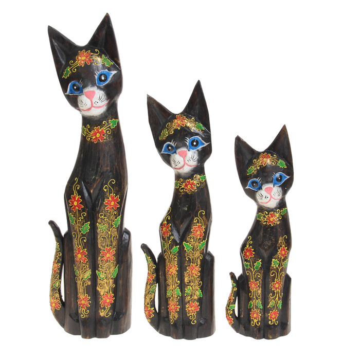 Сувенир "Кошки царя" набор, дерево 30,40,50 см