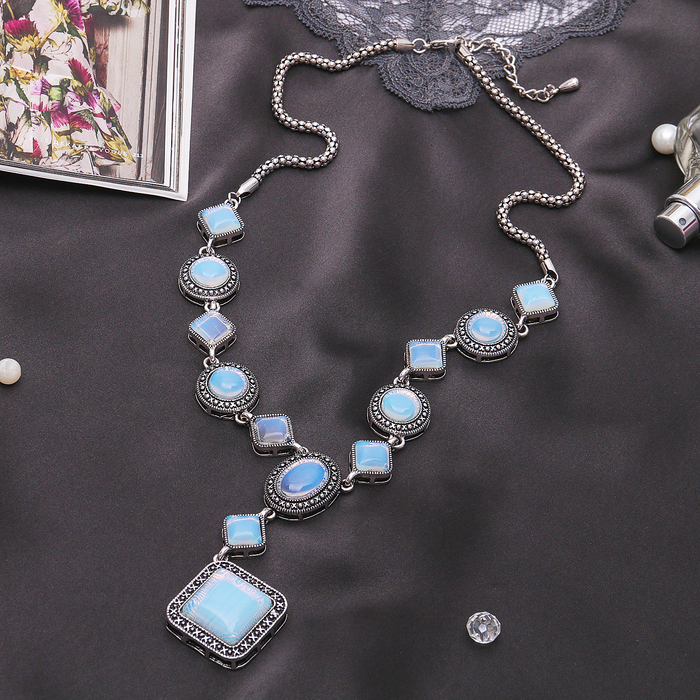 Кулон восток "Лунный камень" ромб в оправе