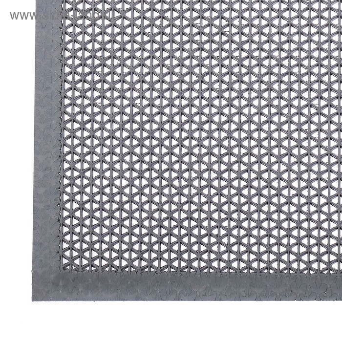 фото Коврик резиновый «твист», 60×90 см, h=4,5 мм цвет серый мир чистоты
