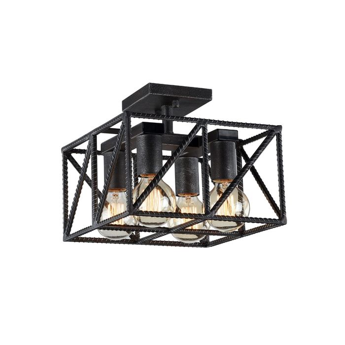 Люстра 1711-4C "Armatur" 4xE27 60W античный черный29x29x24 см