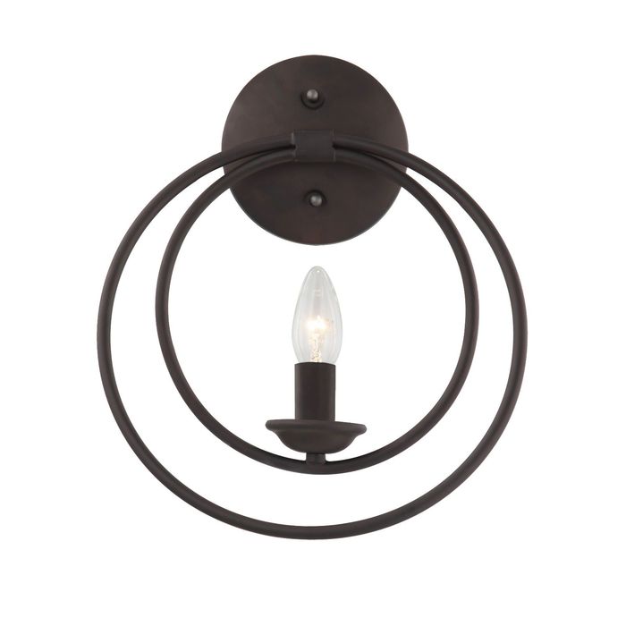 Бра 1520-1W "Ringe" 1xE14 60W черный 29x14x30,3 см