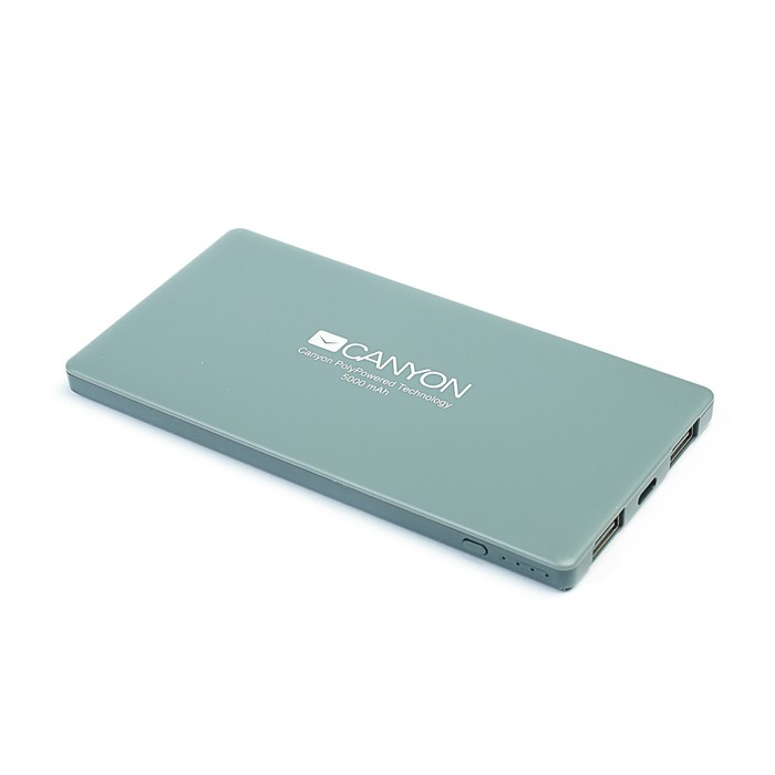 Внешний аккумулятор CANYON CNS-TPBP5DG Li-Pol, 5000 mAh, Micro-USB и Lightning