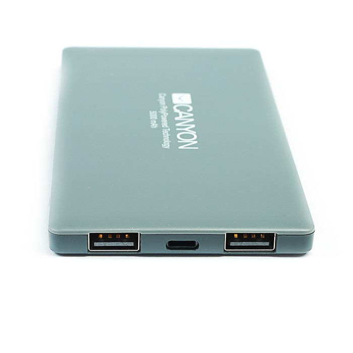 Внешний аккумулятор CANYON CNS-TPBP5DG Li-Pol, 5000 mAh, Micro-USB и Lightning