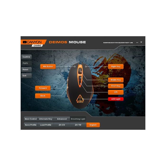 Мышь игровая Canyon Deimos CND-SGM4, проводная, 4 800 DPI, 7 кнопок, подсветка