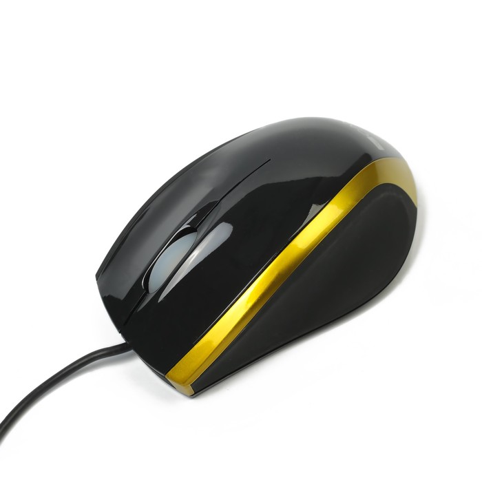 Мышь Canyon CNR-MSO01NG, проводная, 800 DPI, 3 кнопки, USB, Soft-touch, чёрно-жёлтая
