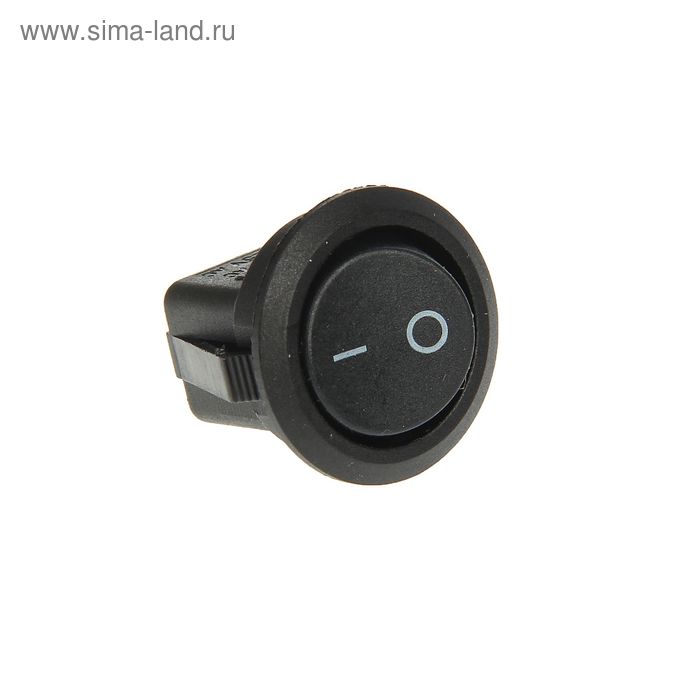 Выключатель клавишный REXANT RWB-212, 6А (2с), 250 В, ON-OFF, круглый, черный цена и фото