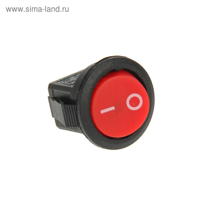 Выключатель клавишный REXANT RWB-105, круглый, 250 В, 3А (2с), ON-OFF, Micro, красный