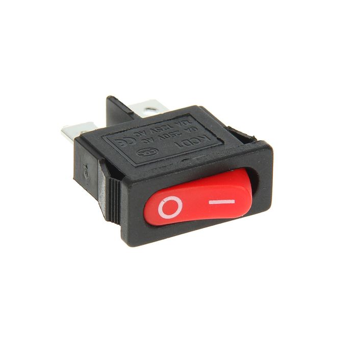Выключатель клавишный REXANT RWB-103, 250 В, 6А (2с), ON-OFF, Mini, красный