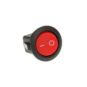 Выключатель клавишный REXANT RWB-213, 6А (2с), 250 В, ON-OFF, круглый, красный