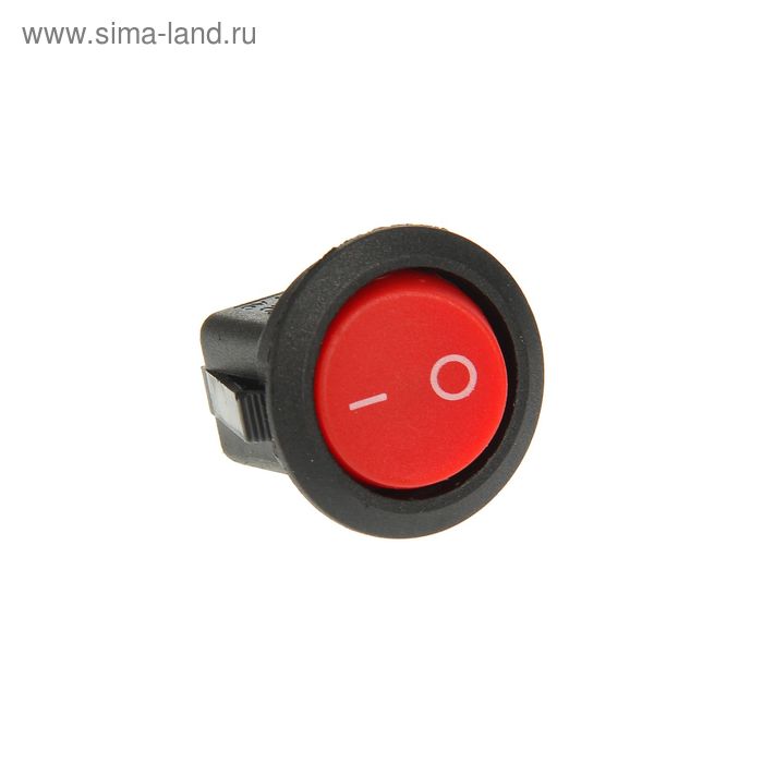 Выключатель клавишный REXANT RWB-213, 6А (2с), 250 В, ON-OFF, круглый, красный цена и фото