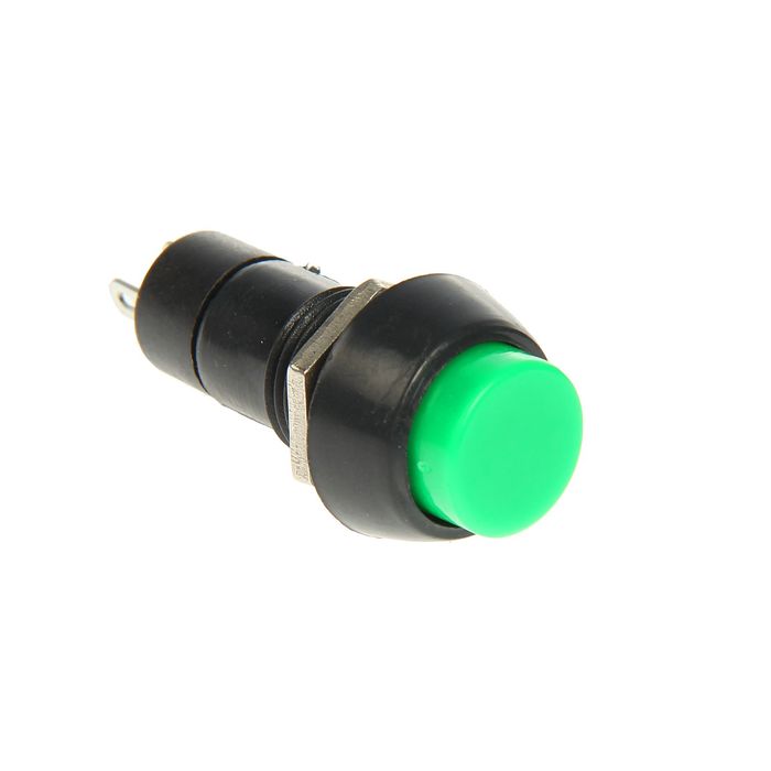 Выключатель-кнопка REXANT PBS-11А, 250 В, 1А (2с), ON-OFF, зеленая