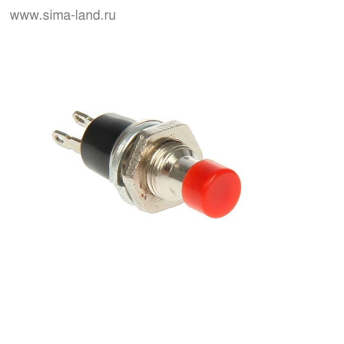 Выключатель-кнопка REXANT RWD-301, металл, 220 В, 2А (2с), ON-OFF, d=7.2, Micro, красная