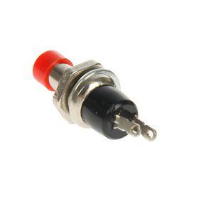 Выключатель-кнопка REXANT RWD-301, металл, 220 В, 2А (2с), ON-OFF, d=7.2, Micro, красная от Сима-ленд