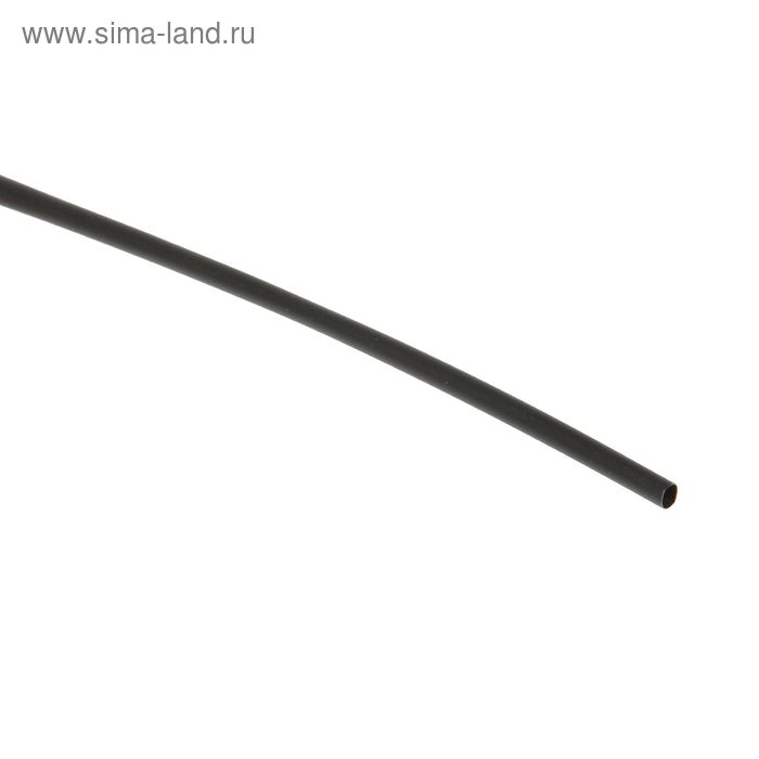Термоусадочная трубка REXANT, 3/1.5 мм, 1 м, черная термоусадочная трубка rexant 6 0x3 0 мм 1 м белый