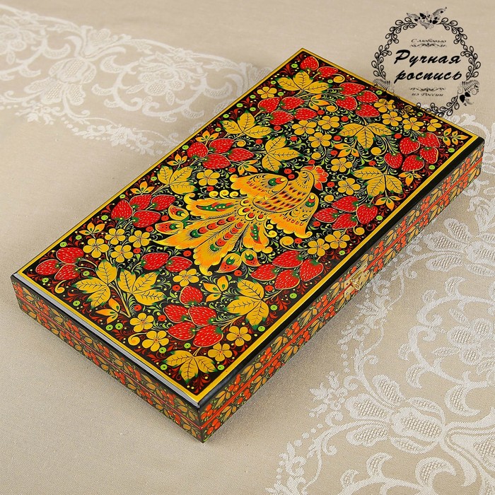 Нарды «Птица», сувенирные, хохлома, в закрытом виде 36×20 см