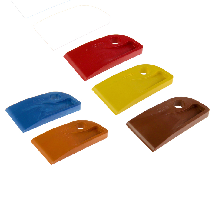 Набор шпателей DMS world, 40 мм, угловой "ПАРУС", 5 шт., резина, цвет микс