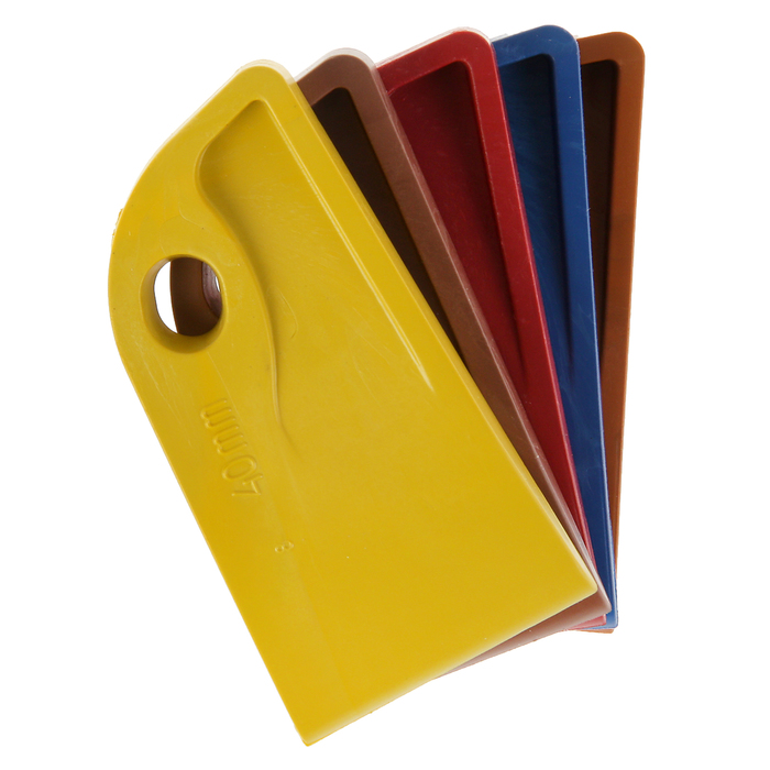 Набор шпателей DMS world, 40 мм, угловой "ПАРУС", 5 шт., резина, цвет микс