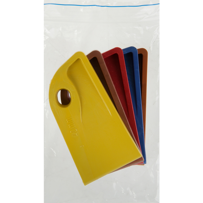 Набор шпателей DMS world, 40 мм, угловой "ПАРУС", 5 шт., резина, цвет микс