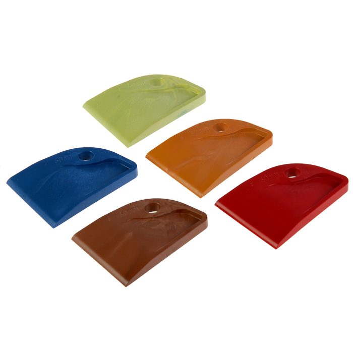 Набор шпателей DMS world, 60 мм, угловой "ПАРУС", 5 шт., резина, цвет микс