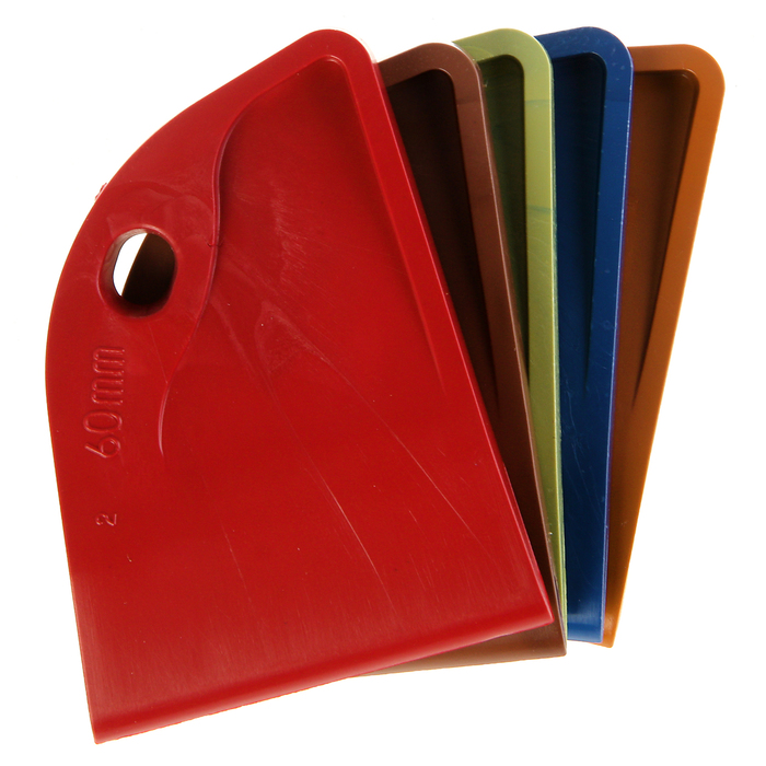 Набор шпателей DMS world, 60 мм, угловой "ПАРУС", 5 шт., резина, цвет микс