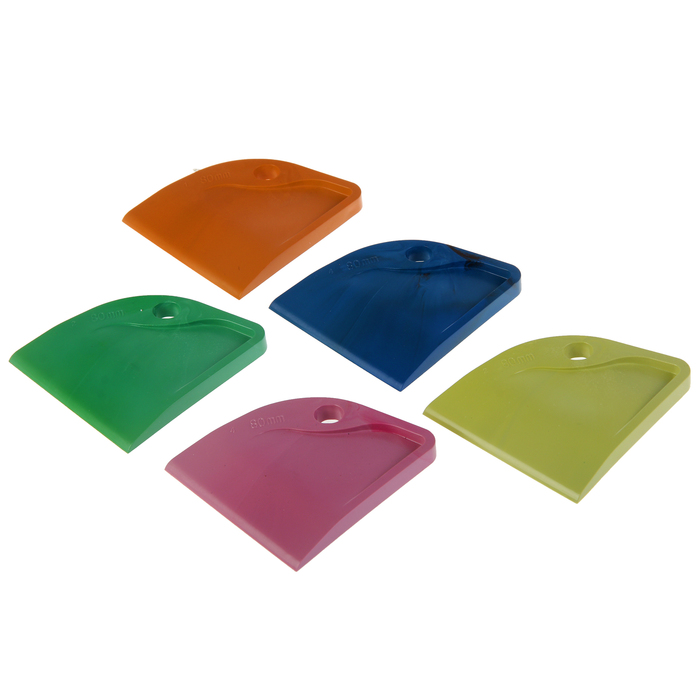 Набор шпателей DMS world, 80 мм, угловой "ПАРУС", 5 шт., резина, цвет микс