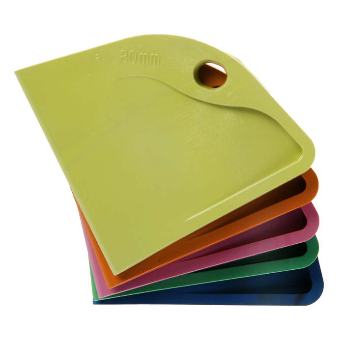 Набор шпателей DMS world, 80 мм, угловой "ПАРУС", 5 шт., резина, цвет микс