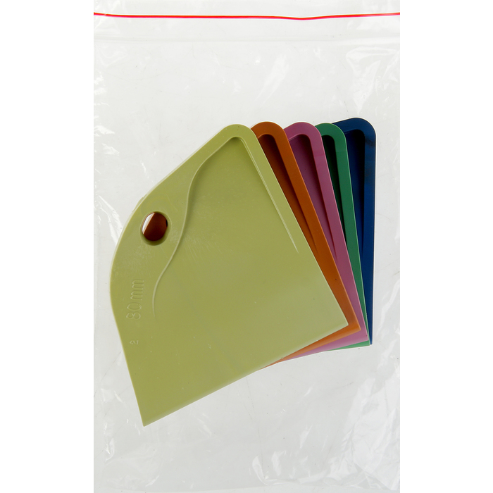 Набор шпателей DMS world, 80 мм, угловой "ПАРУС", 5 шт., резина, цвет микс