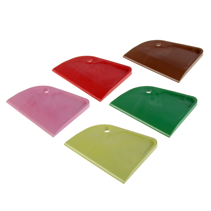 Набор шпателей DMS world, 125 мм, угловой "ПАРУС", 5 шт., резина, цвет микс