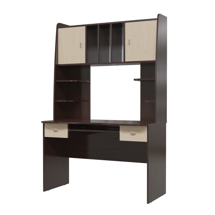 Стол рабочий БЕТА 1200х605х1836 Венге/береза