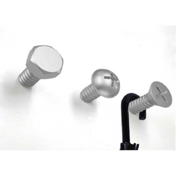 Набор вешалок Screw, белый, 3 шт.