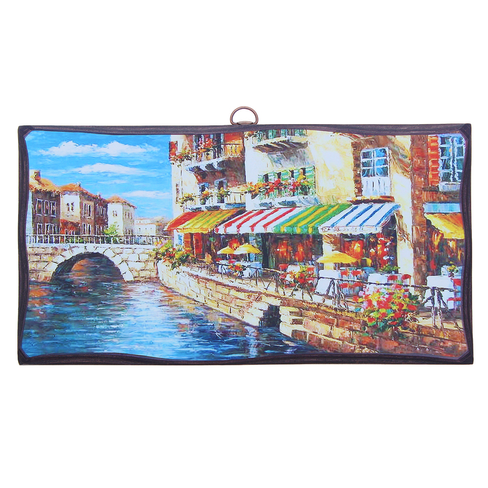 Картина "Венецианское кафе" 16х30 см